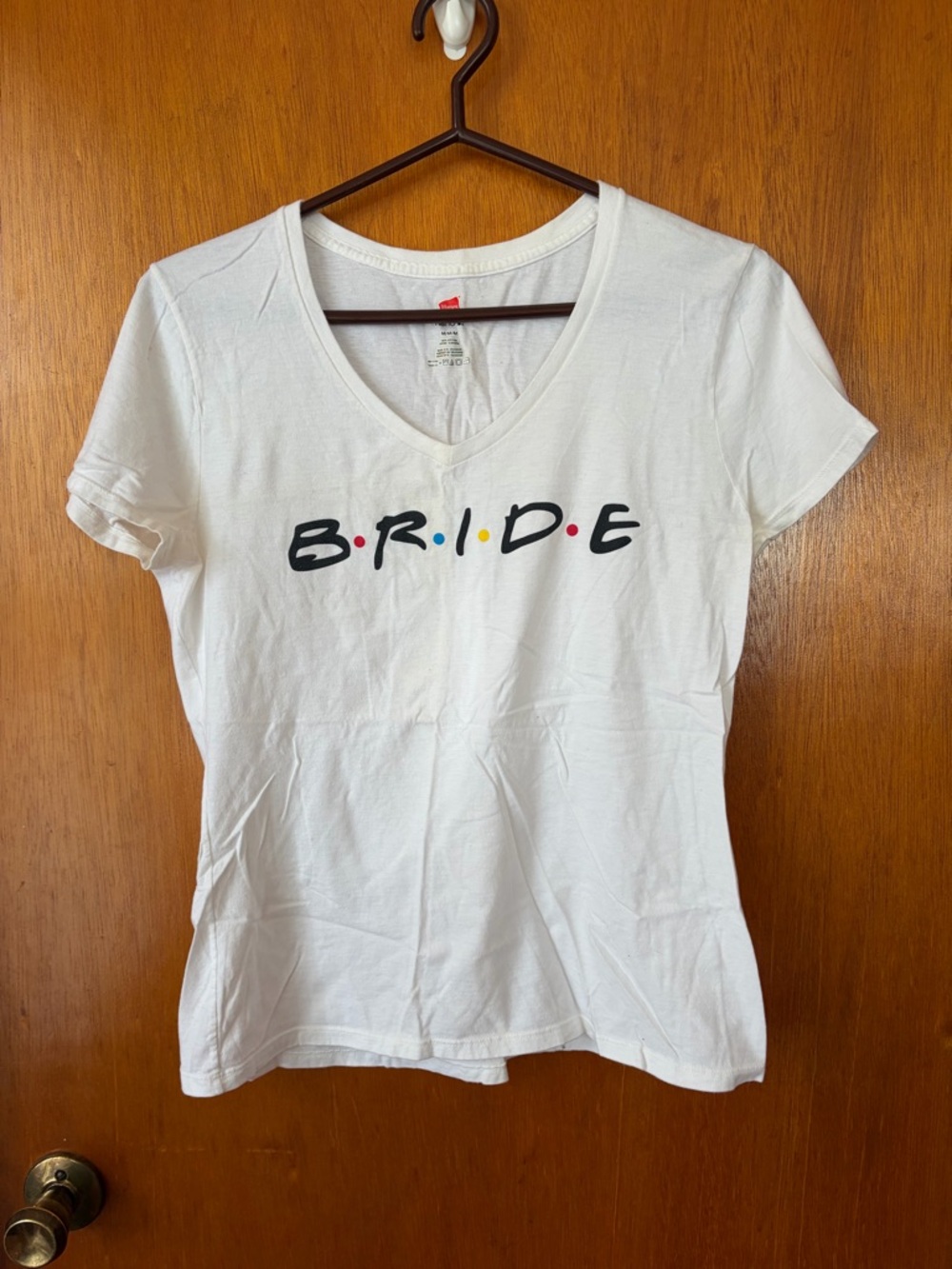Bride Graphic V-Neck Tee - White